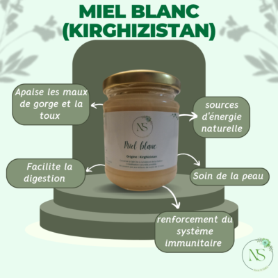 miel blanc du Kirghizistan 250g